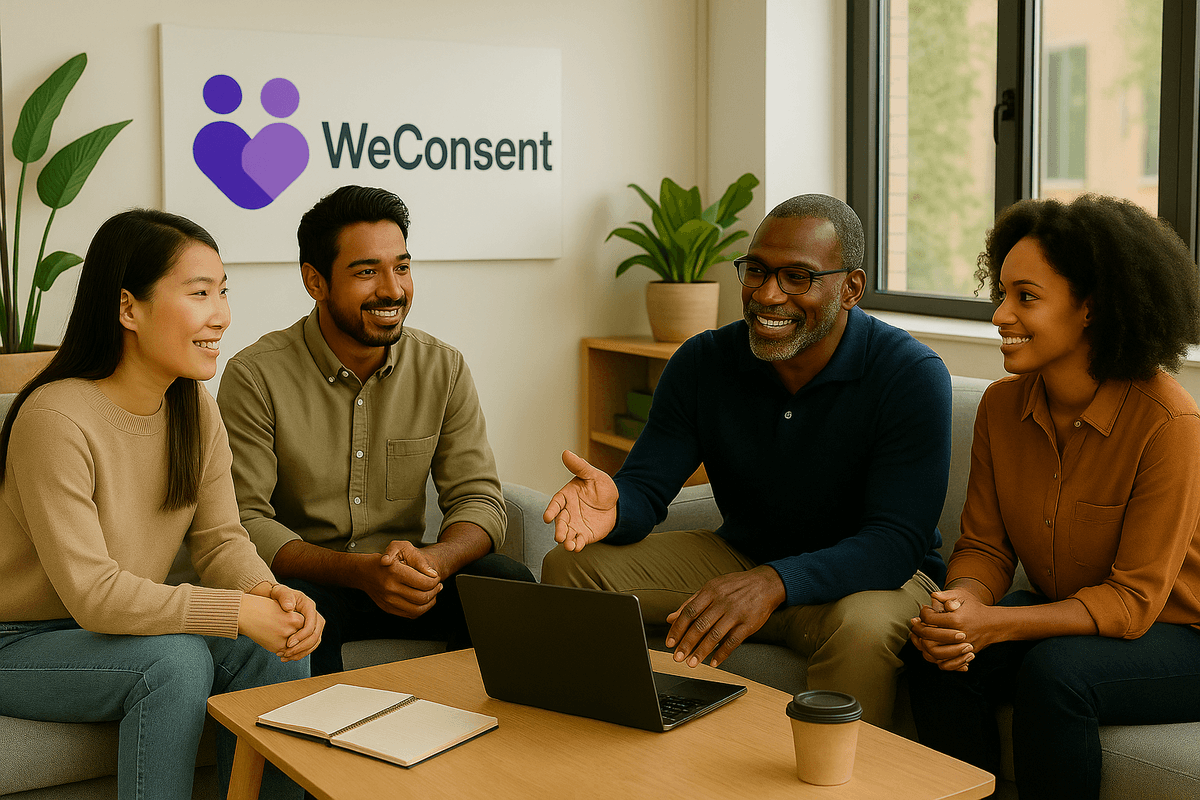 WeConsent team collaborating on mission-driven innovation